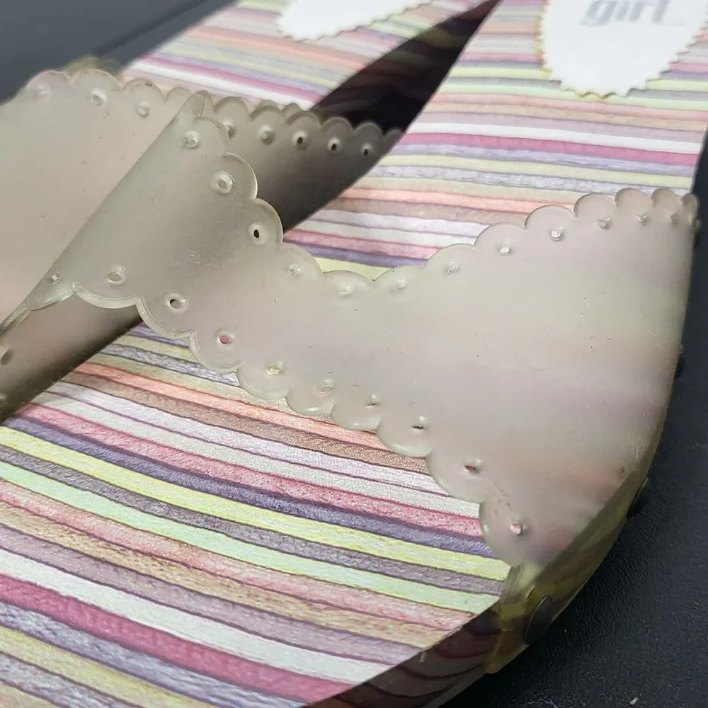 Elle Girl Womens Clear Gummies‎ Gummy Slip On Sandals Size 8.5 Slides y2k Retro